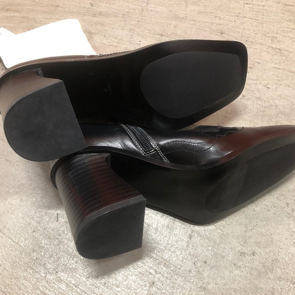 🖤🤍🖤 MANGO LEATHER Ankle Boots, 40, NWT - Picture 5 of 11